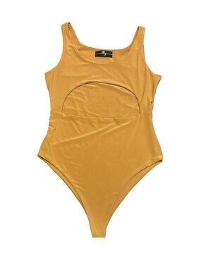 Lux LA Mustard Yellow Cutout Bodysuit